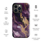 Eclipse | Black Purple & Gold Marble Tough iPhone Case