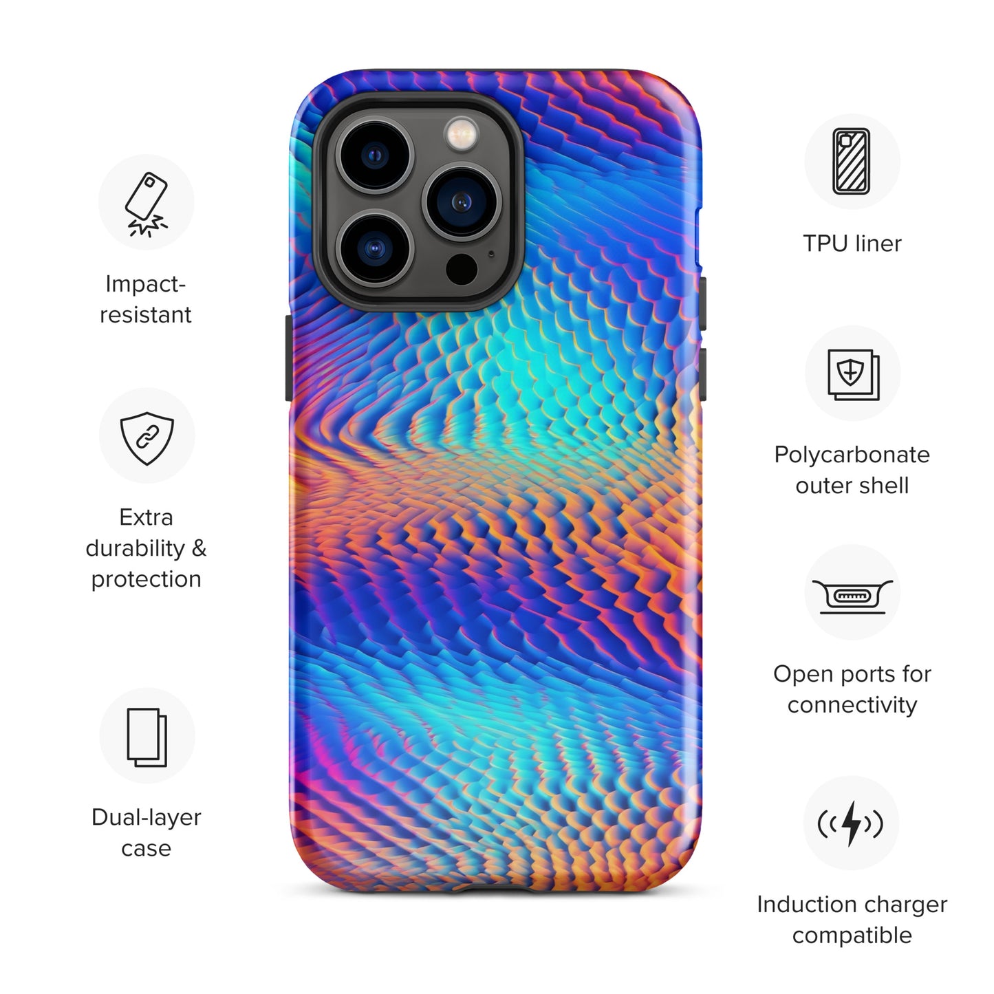 Prismatic Dream | Holographic Style Multi Color Tough iPhone Case