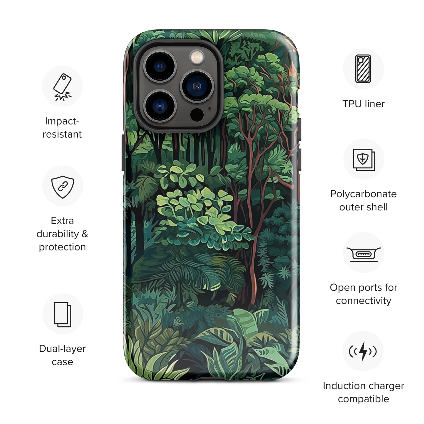 Foliage Fantasy | Jungle Trees Design Tough iPhone Case