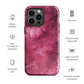 Noir Pink | Dark Pink Marble Design Tough iPhone Case