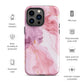 Petal Veins | Pink Marble Color Designs Tough iPhone Case