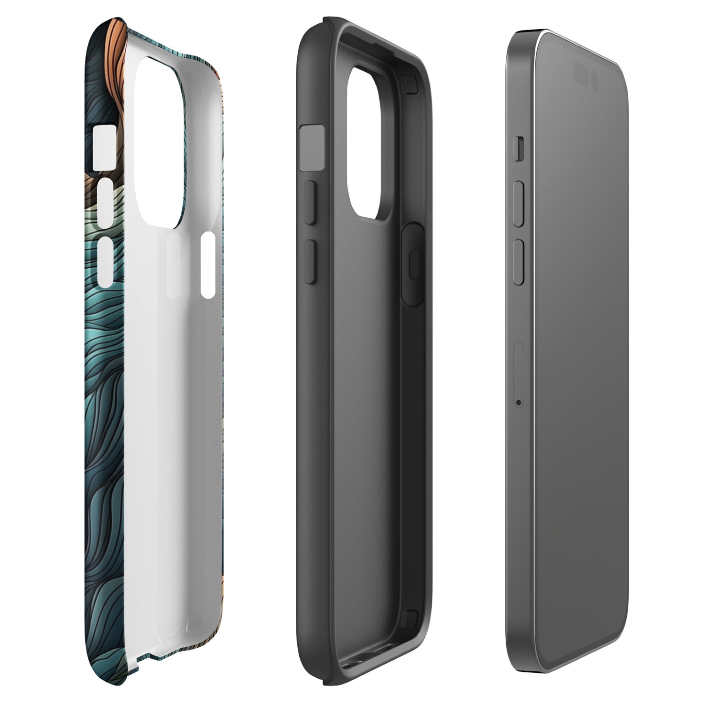 Opulent Ridges | Mountainous Ridges Multi Color Design Tough iPhone Case